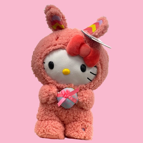 Last One! 🆕 Sanrio Hello Kitty Pink Plaid Bunny Animated Side Stepper - Picture 1 of 5